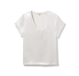 Giana Satin VNeck Tee