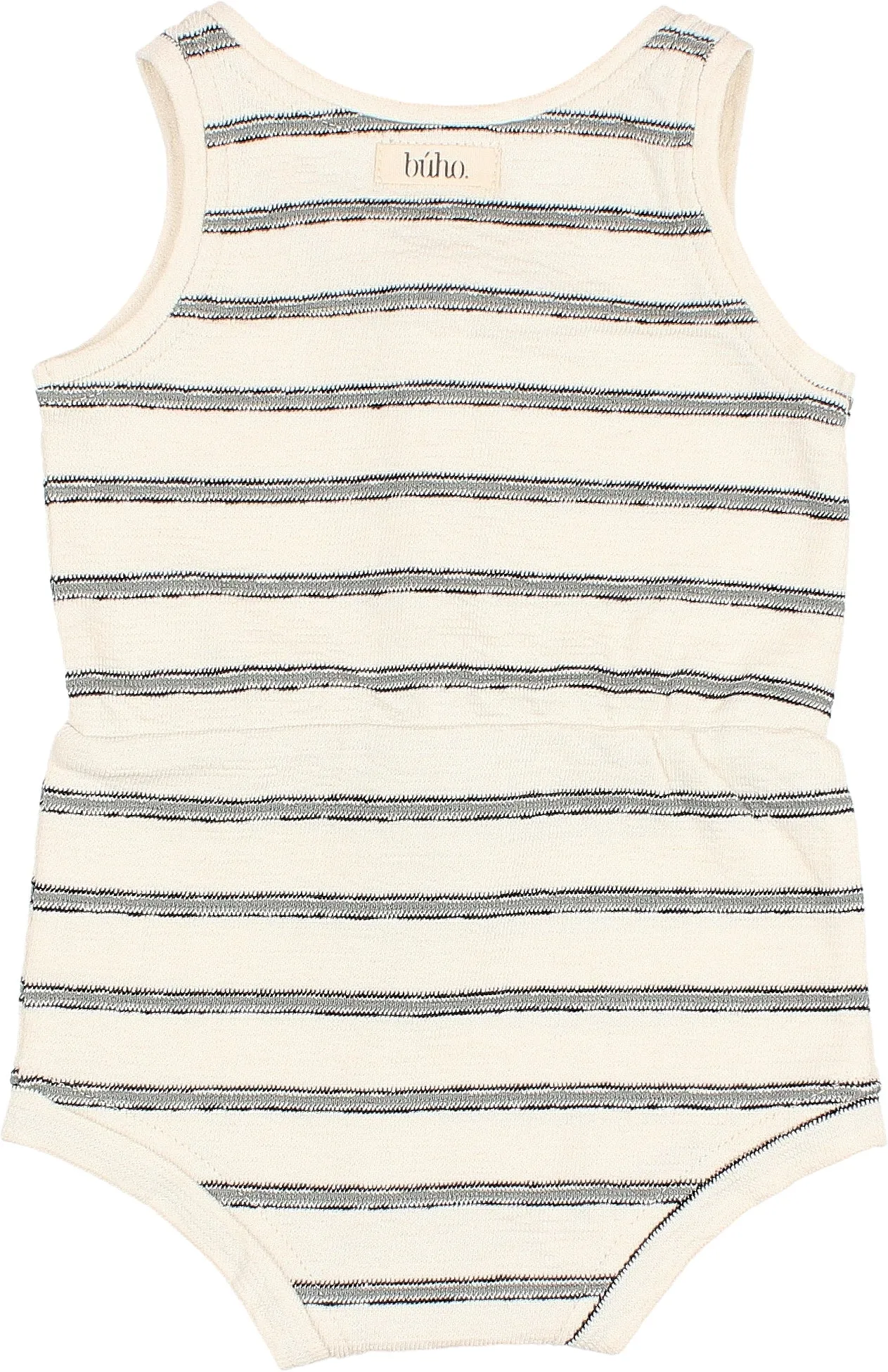 JERSEY STRIPES ROMPER - CLOUD