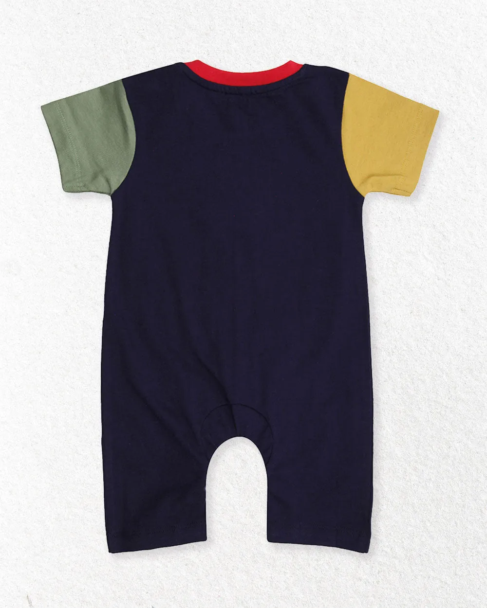 Navy Sid With Balloon Applique Romper