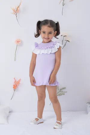 "Giselle" Lilac Knit Tulle Dress