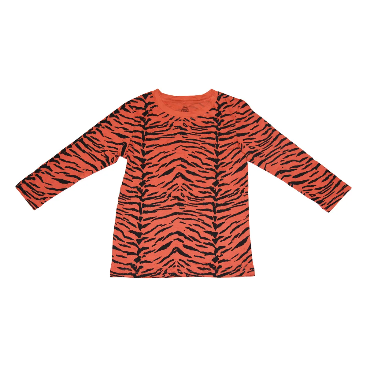 Tiger Stripe Long Sleeve Tee in Living Coral